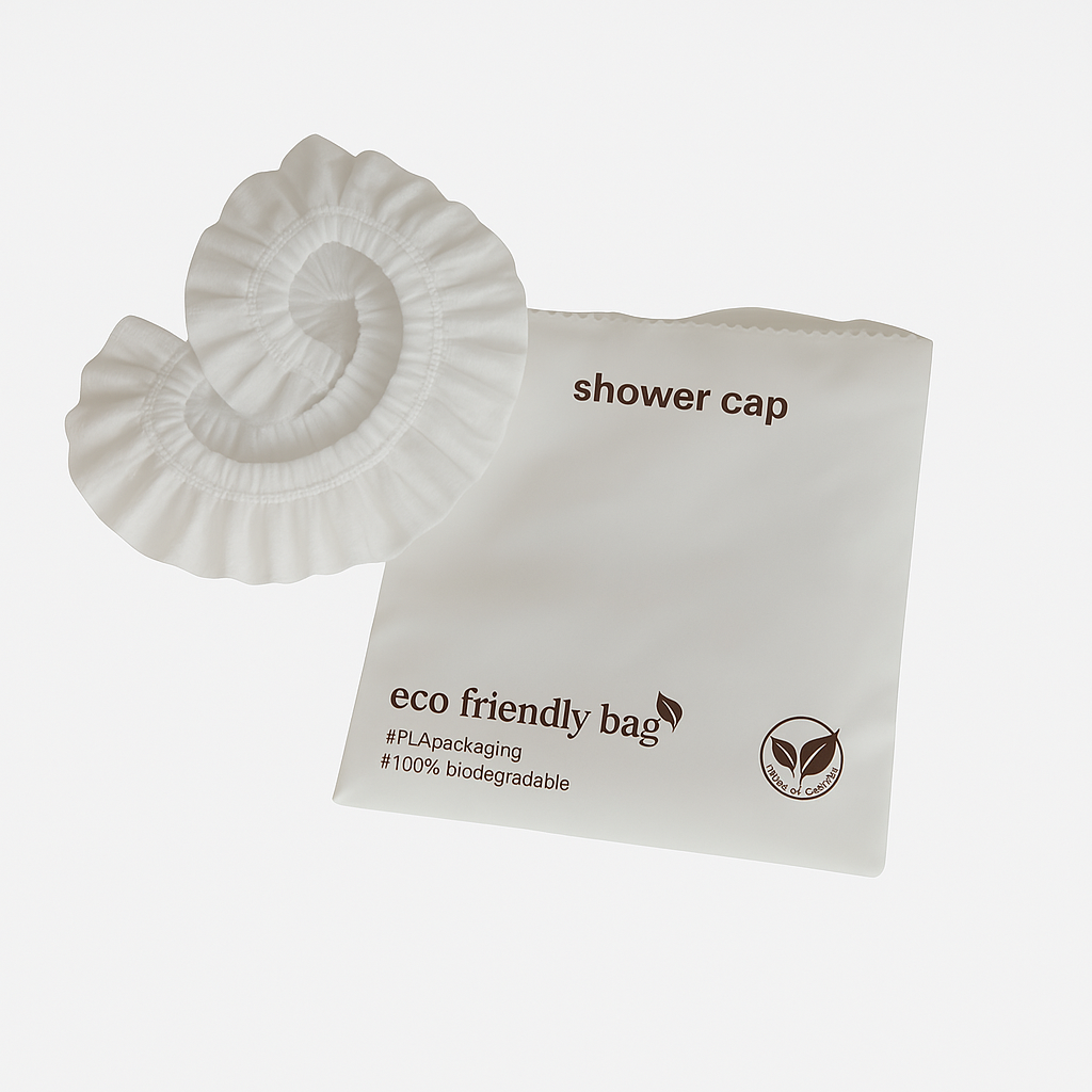 Wholesale Corn Pulp shower cap, ecological and biodegradable.