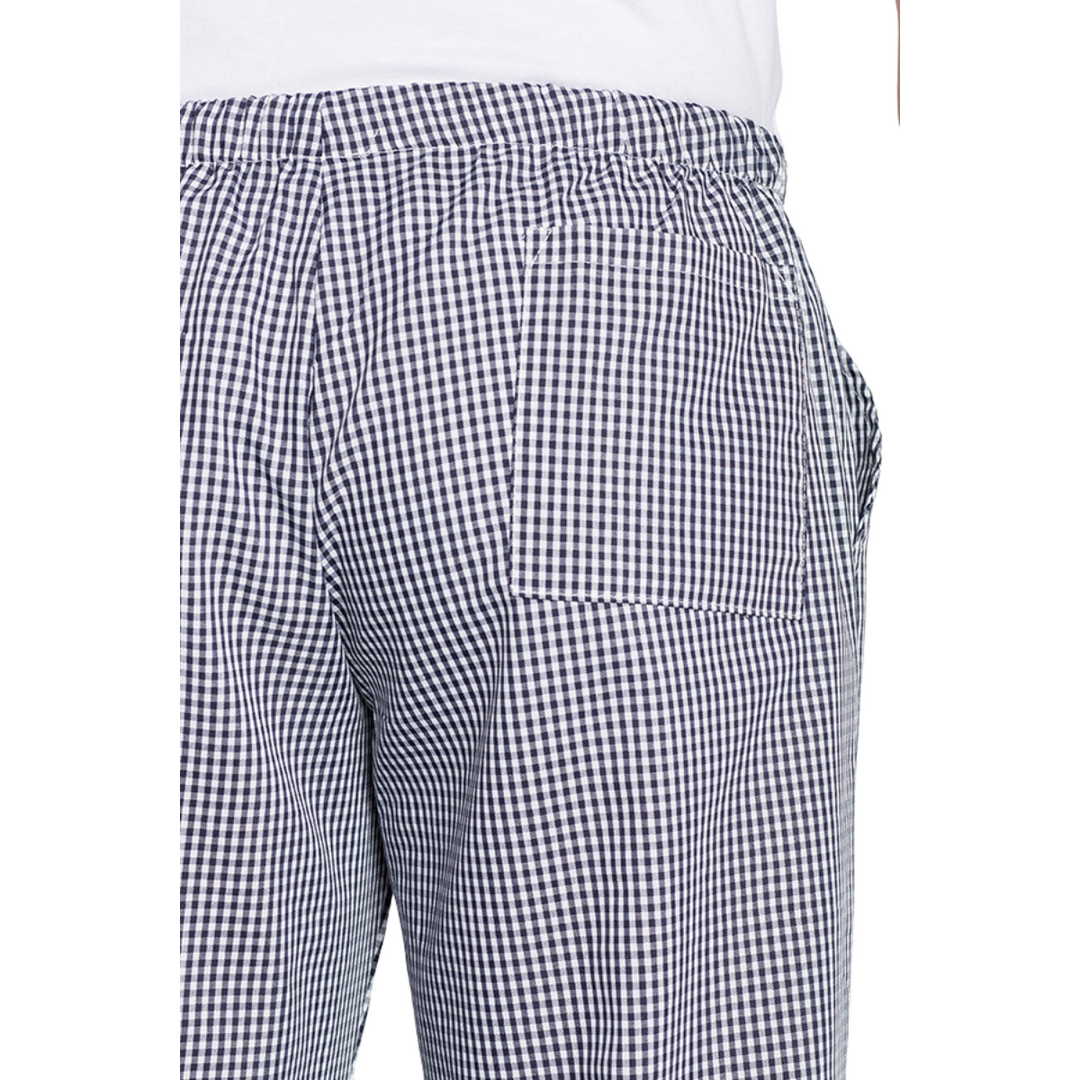 Cooking pants with side pockets and drawstring