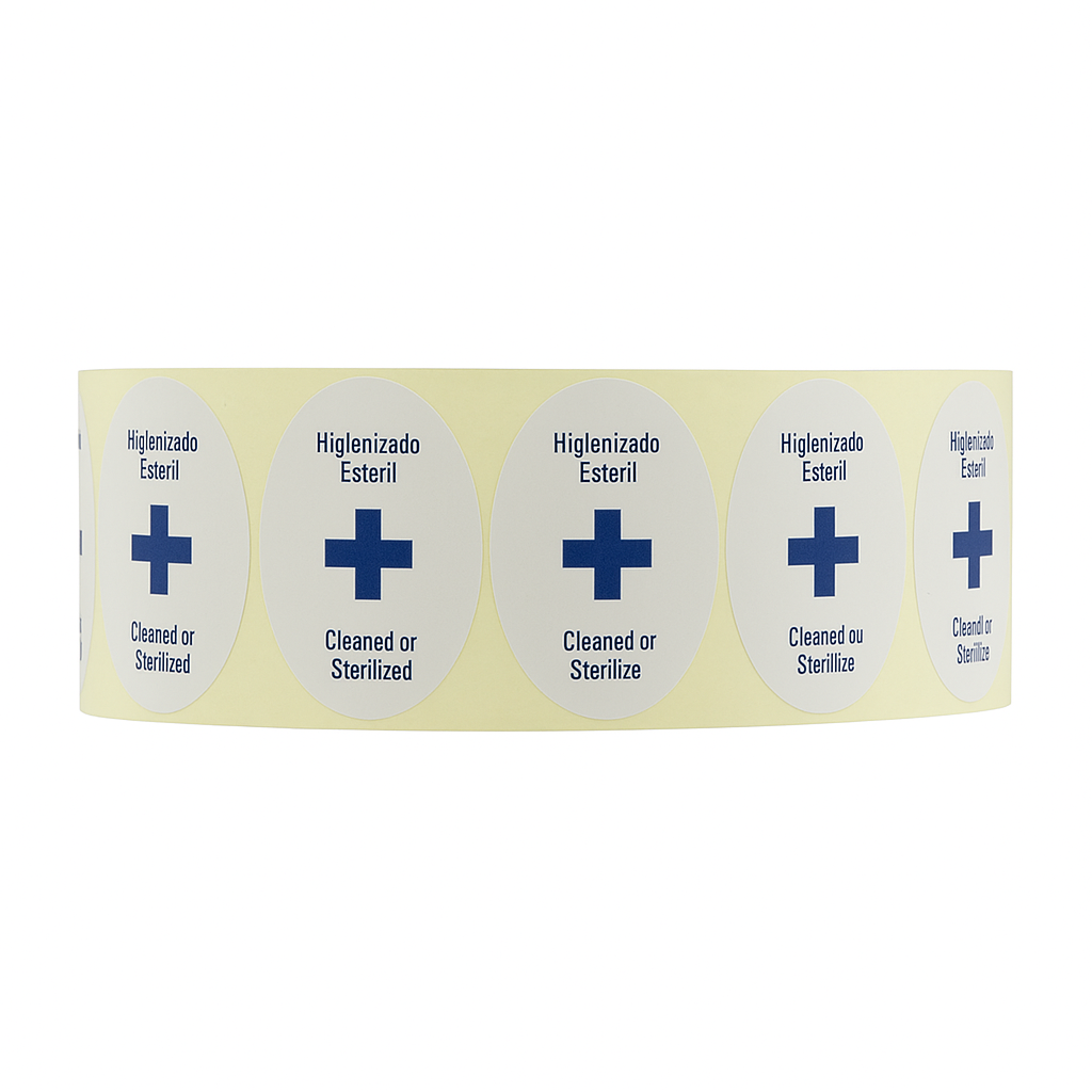 Toilet paper sticker, ideal for hotel bathrooms.