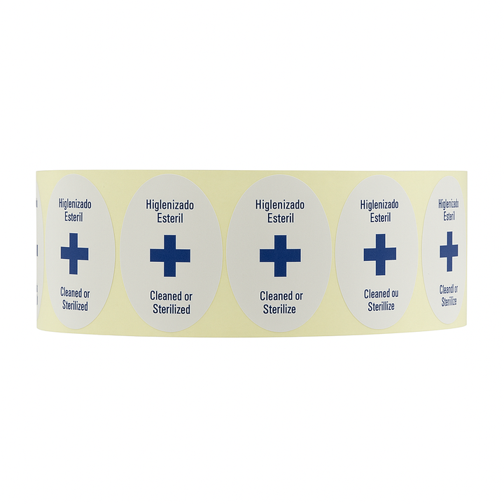 Toilet paper sticker, ideal for hotel bathrooms.