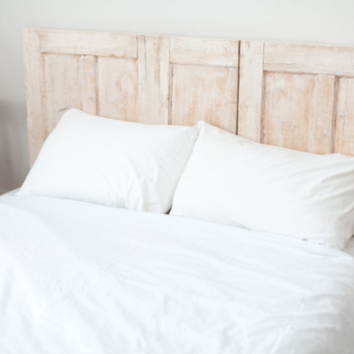 White top sheet 144 thread count for hotel bed