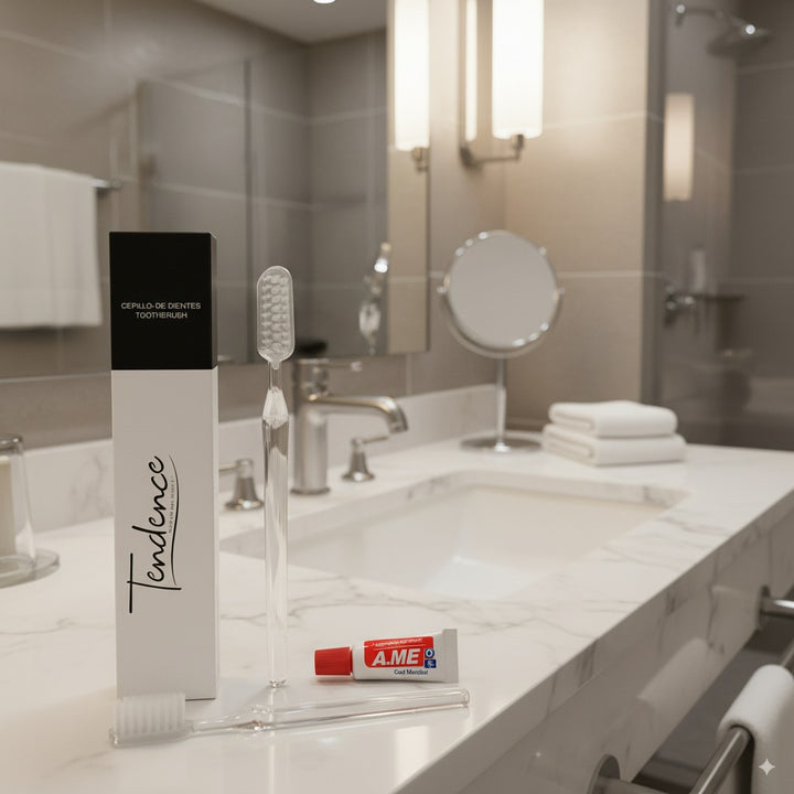 Hotel dental kit in 15 cm cardboard box