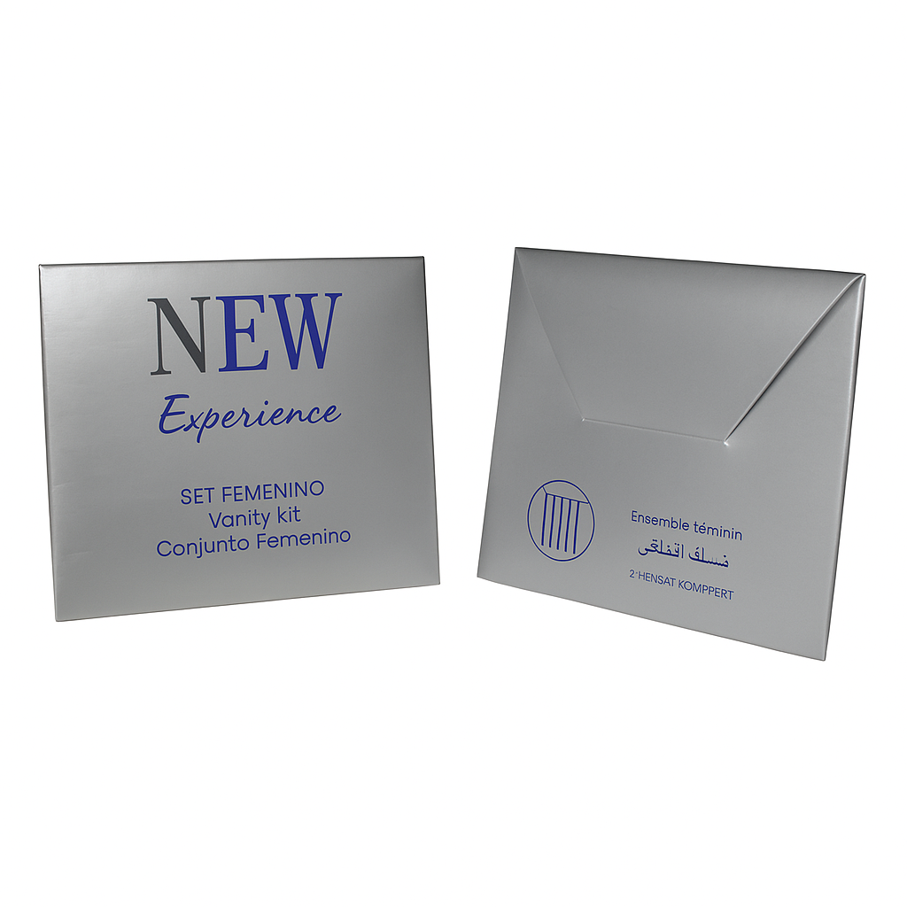 Elegant and functional Nex feminine set for hotel amenities