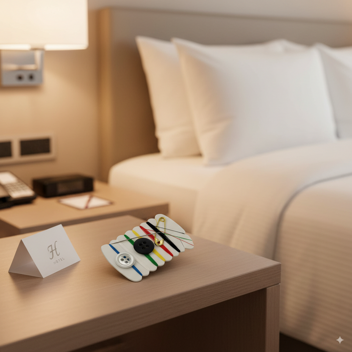 Functional sewing amenities for guests in tourist accommodations