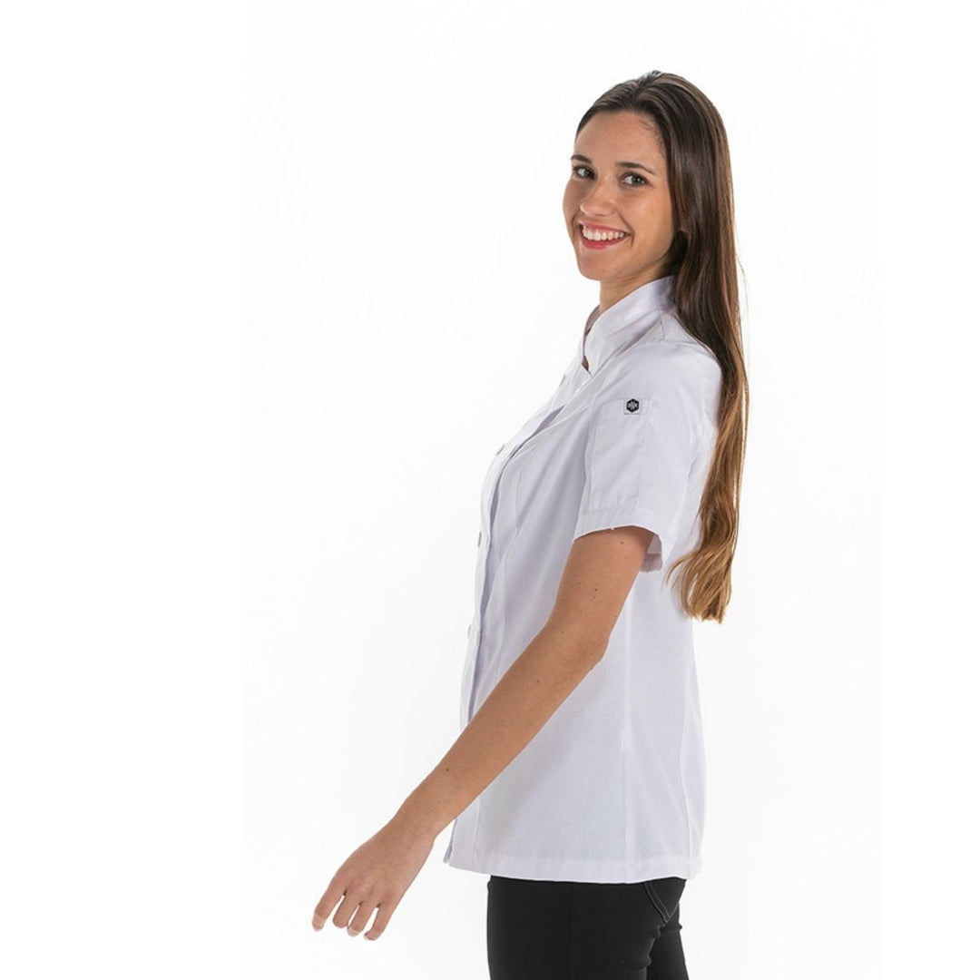 White Short-Sleeve Chef Jacket