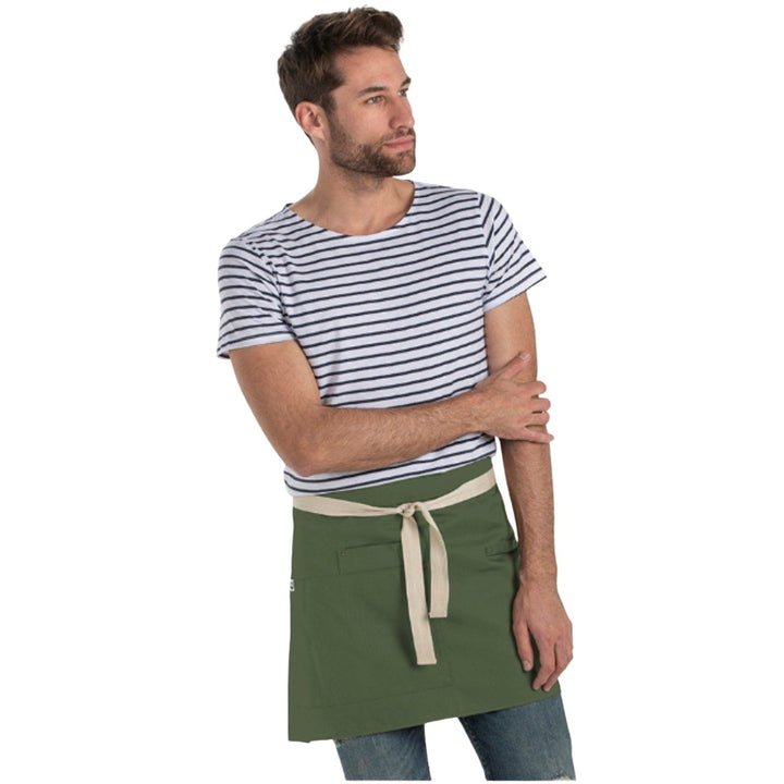 Green Short Apron with Pockets - Pink Ant SL