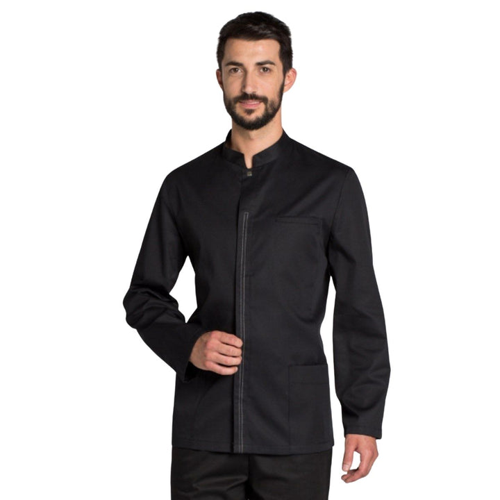 Men's Black Long Sleeve Room Jacket - Pink Ant SL