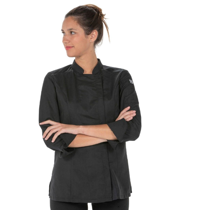 Women's Kitchen Microfiber Jacket Black - Pink Ant SL