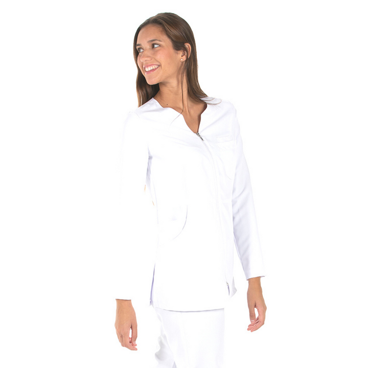 Women's White Long Sleeve Jacket