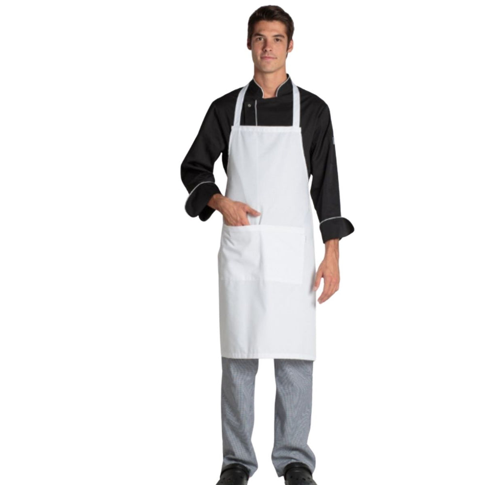 White Bib Apron - Pink Ant SL