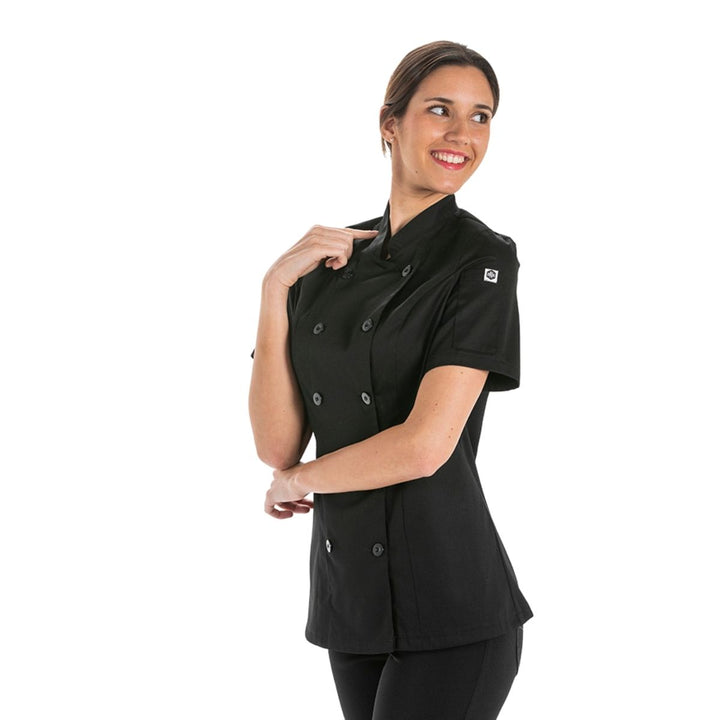 Black Short-Sleeve Chef Jacket