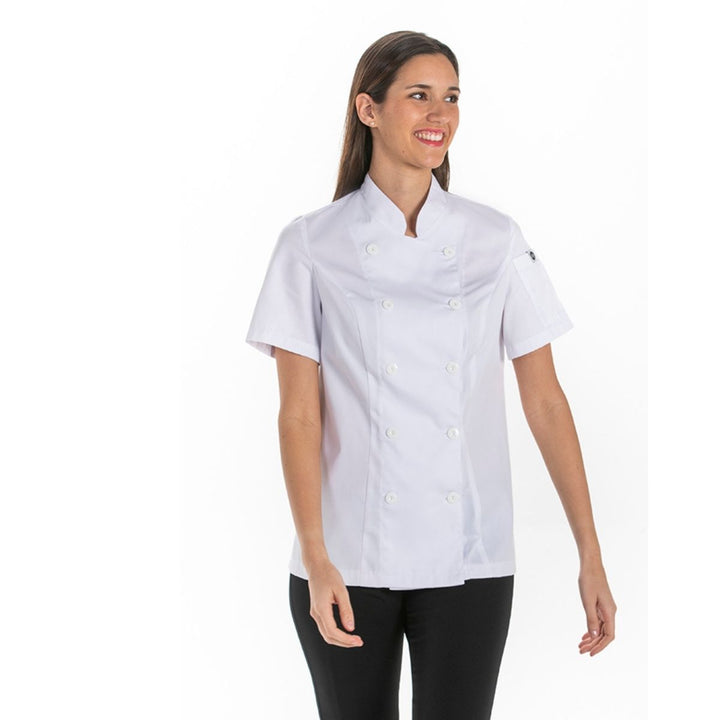 White Short-Sleeve Chef Jacket