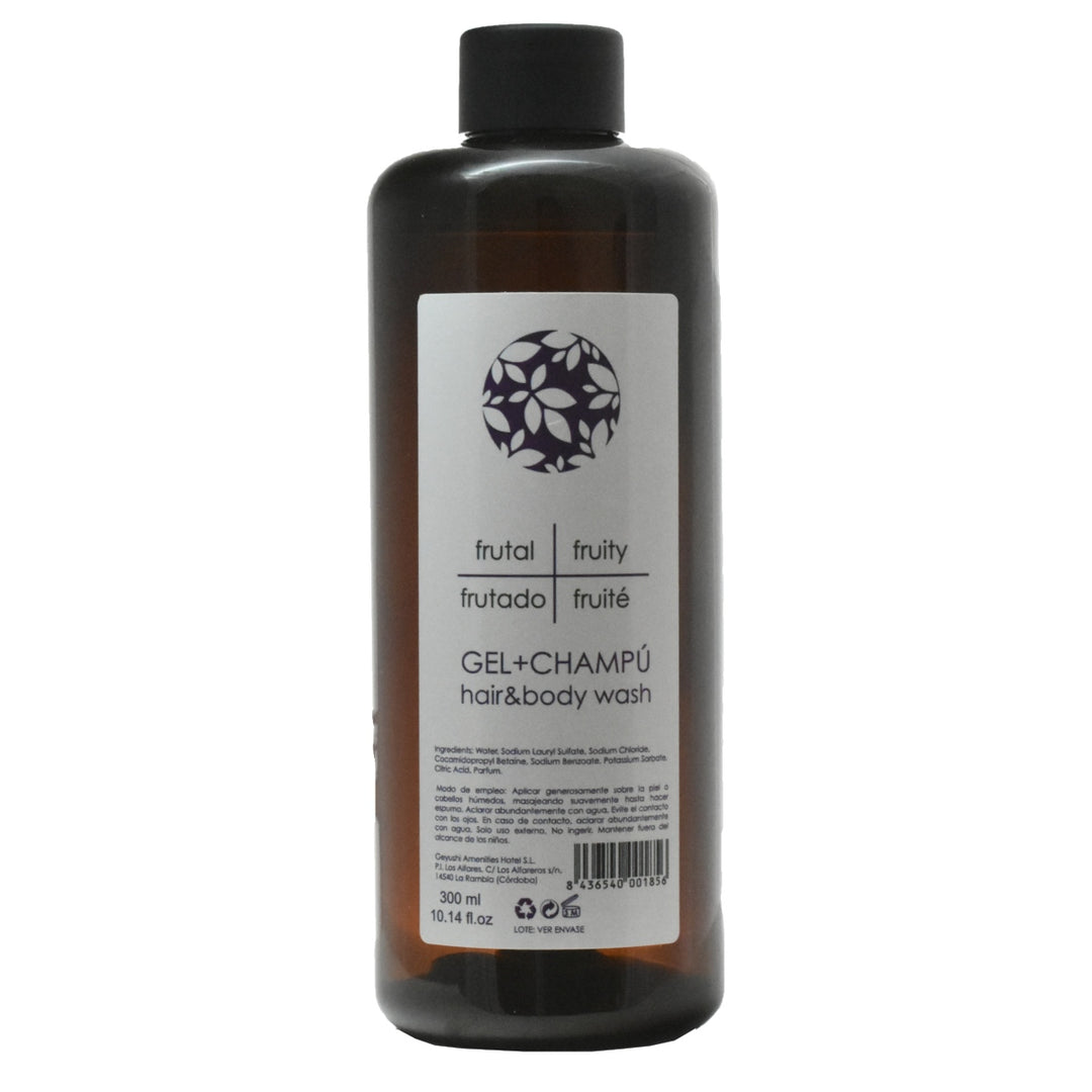 Gel and shampoo dispenser for hotels in amber color