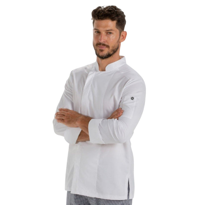 Original white microfiber chef's jacket/men's kitchen jacket
