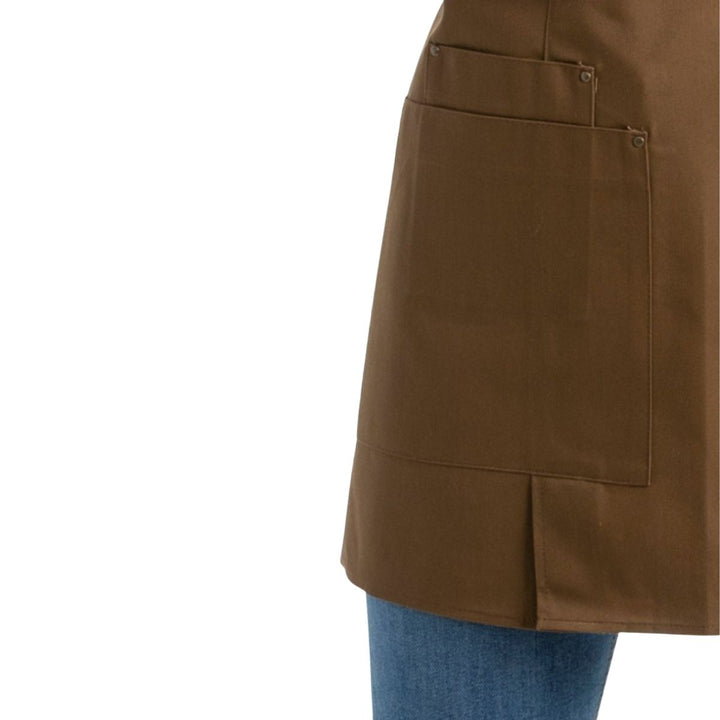 Women's unisex apron with reinforced double pocket for restaurant