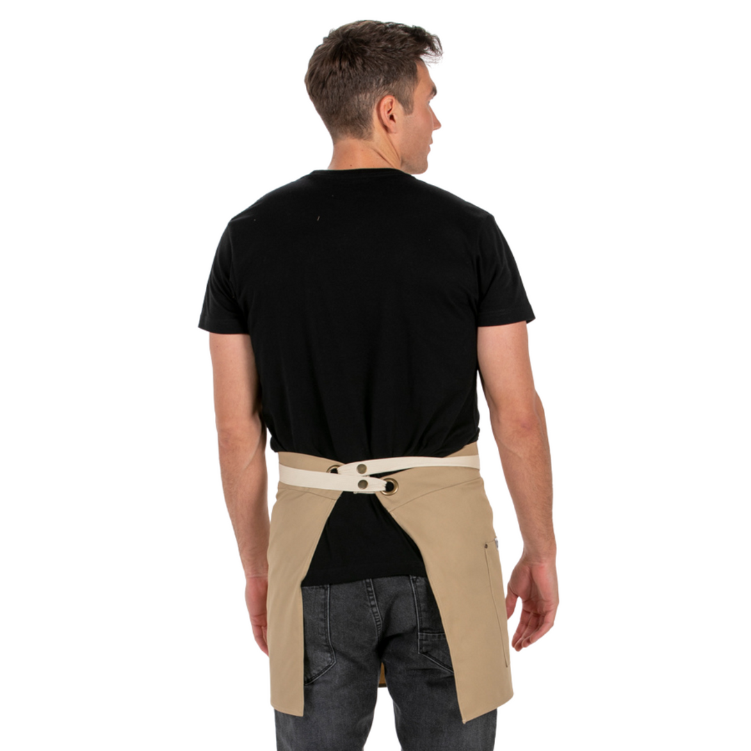 Beige Short Apron Pockets