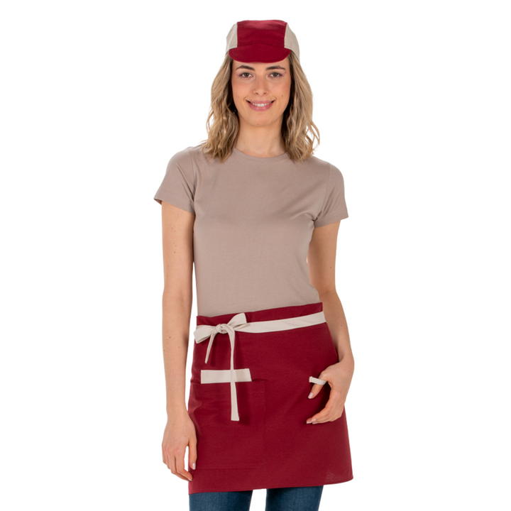 Burgundy Short Canvas Apron