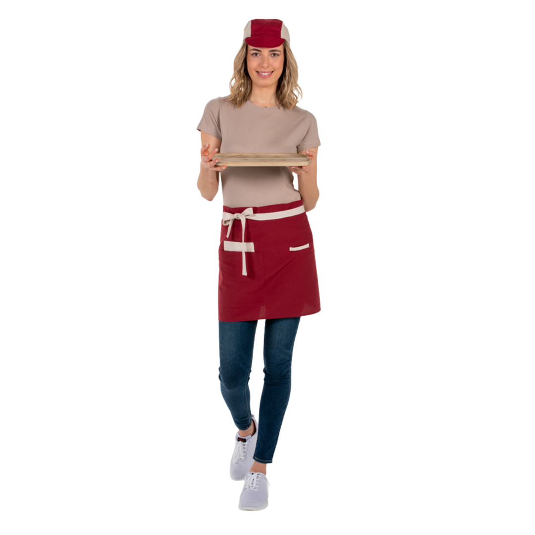 Burgundy Short Canvas Apron