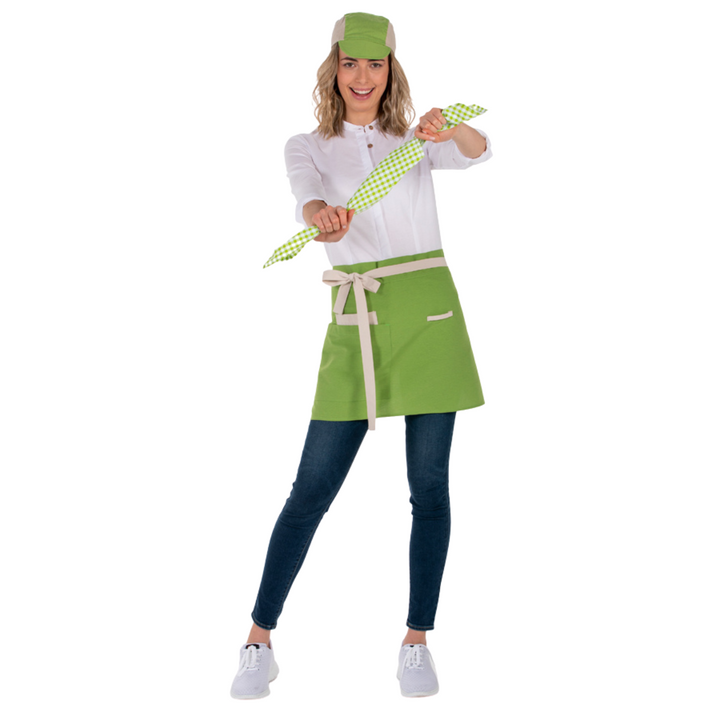 Green Canvas Short Apron