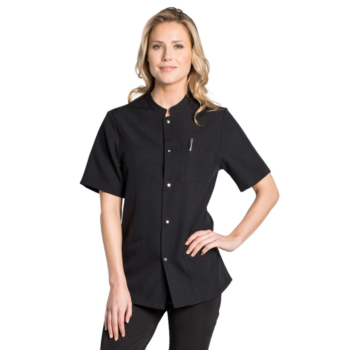 Black Unisex Short Sleeve Tirilla Jacket