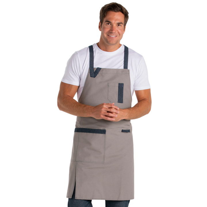 Beige Bib Apron Positive Cross