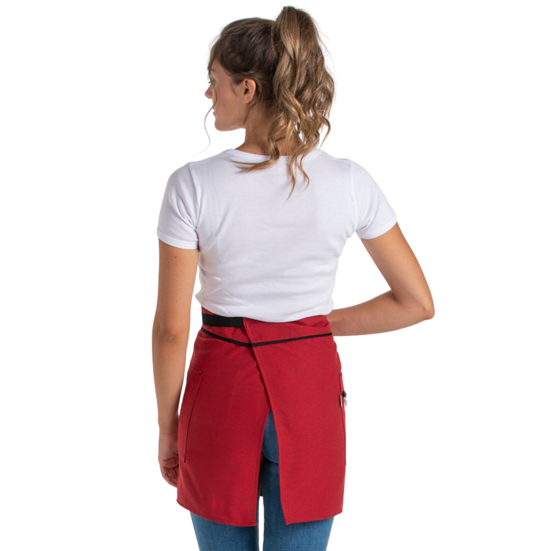 Red Short Apron Pocket Buckle