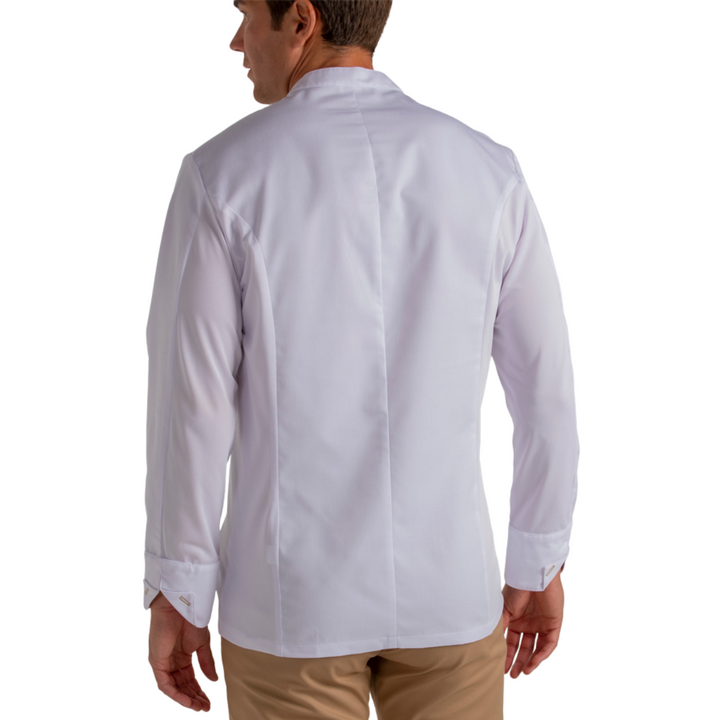 White Hospitality Jacket Wooden Button