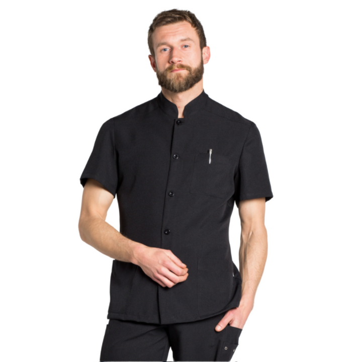 Men's Basic Jacket Short Sleeve Black - Pink Ant SL