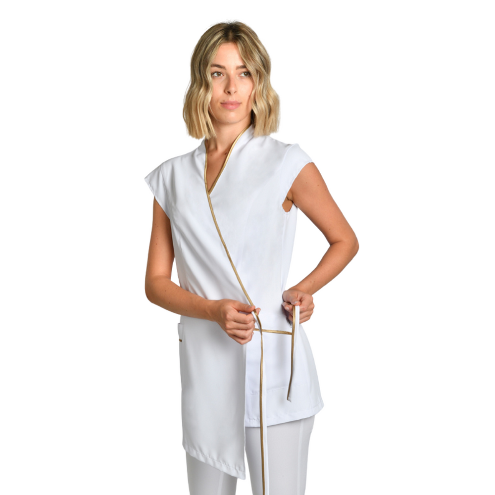 White professional uniform for luxury spa