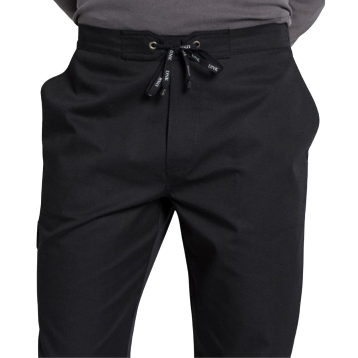 Elegant black waiter's pants with handrail and side pockets