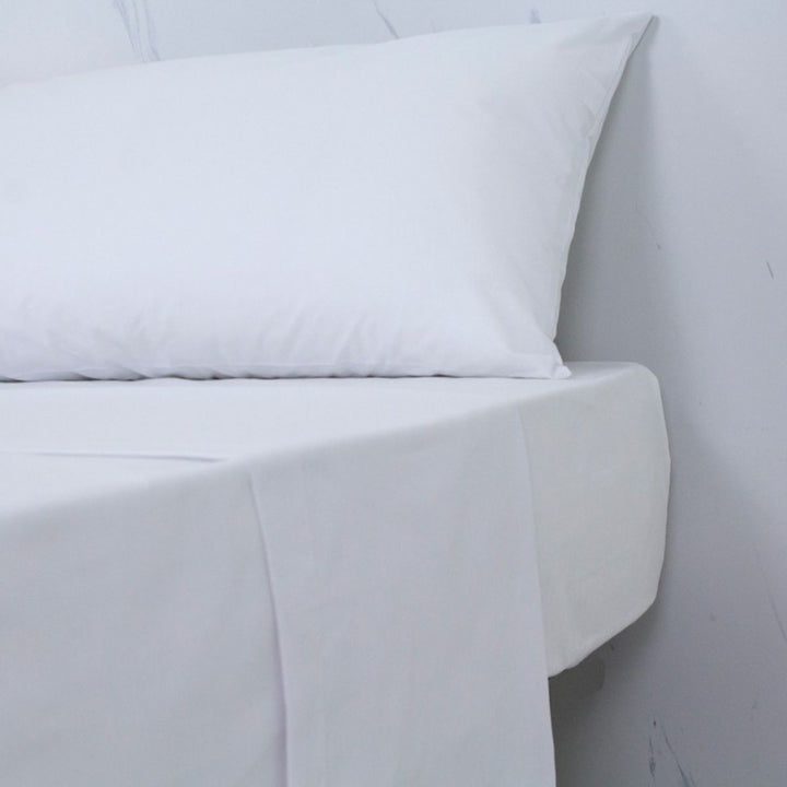 Premium white cotton 144 thread count cotton fitted bed sheets
