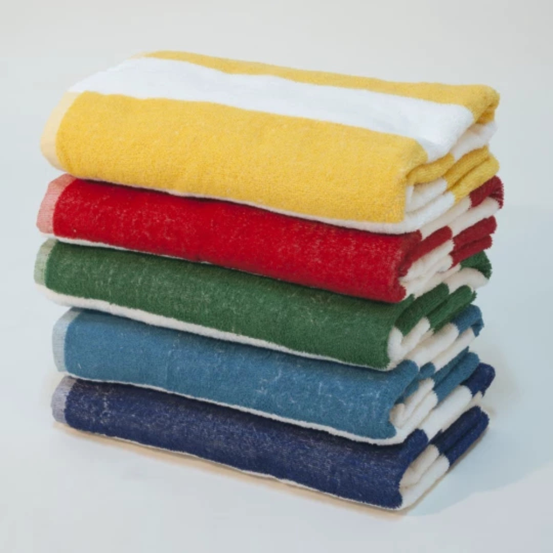 Striped hotel towels