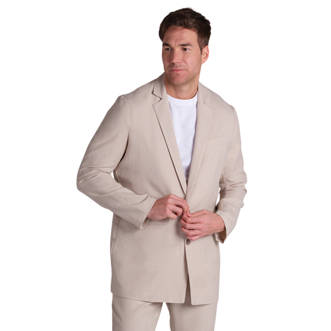 Veste en lin beige pour le personnel de l'hôtel