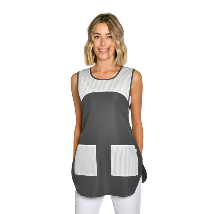 Étole en microfibre rayée grise pour les uniformes de nettoyage des hôtels