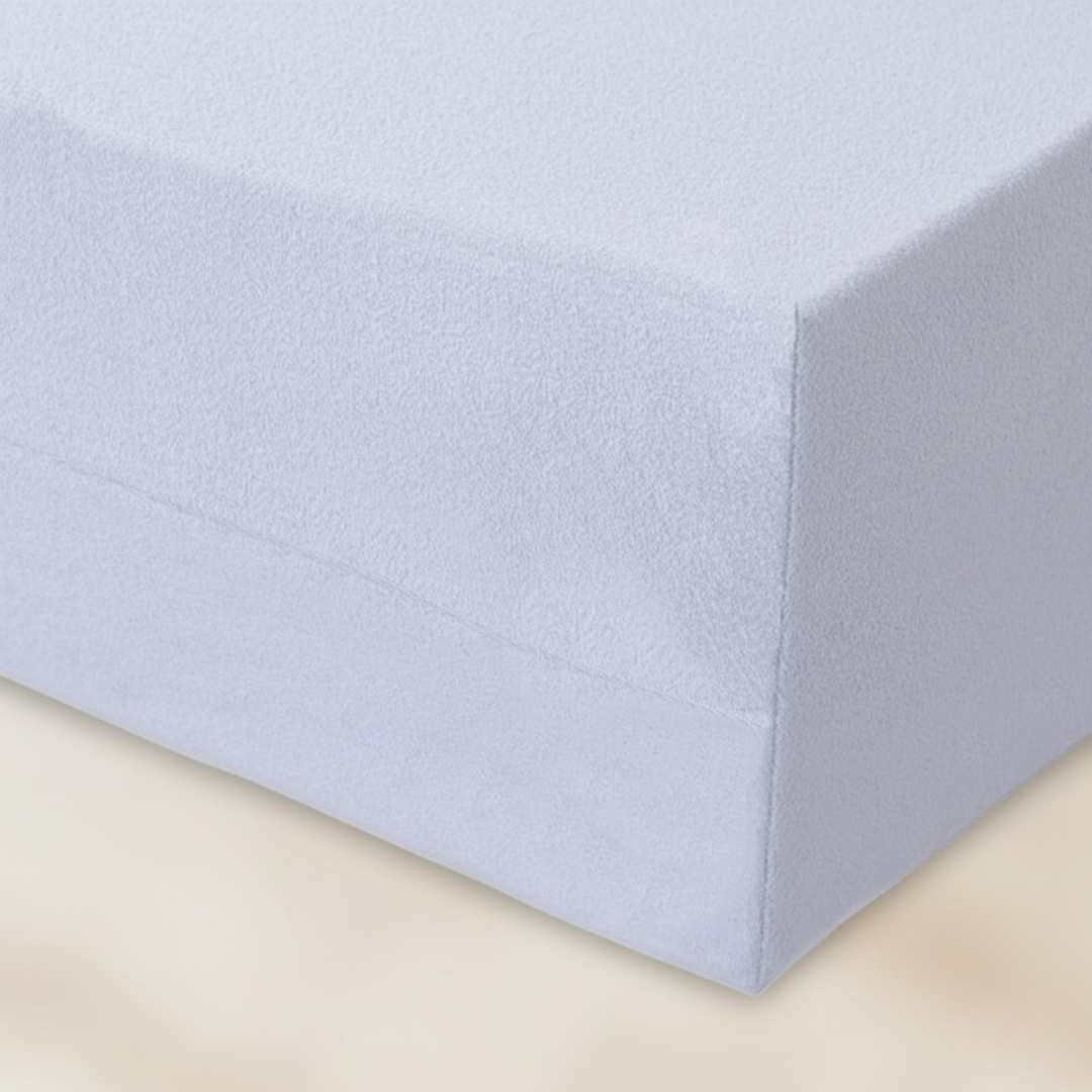 Housse de matelas élastique blanche avec fermeture éclair pour hôtels