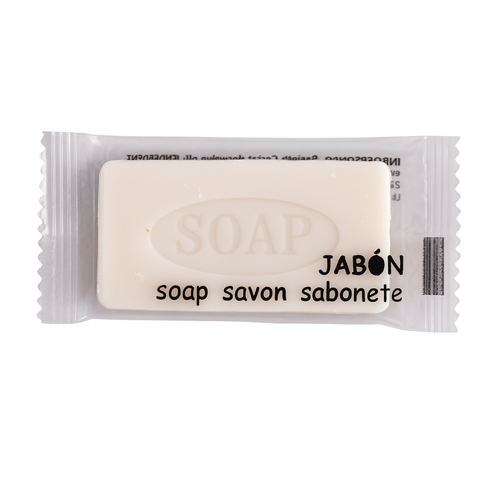 Savon d'hôtel Cellophane 10 g en emballage transparent