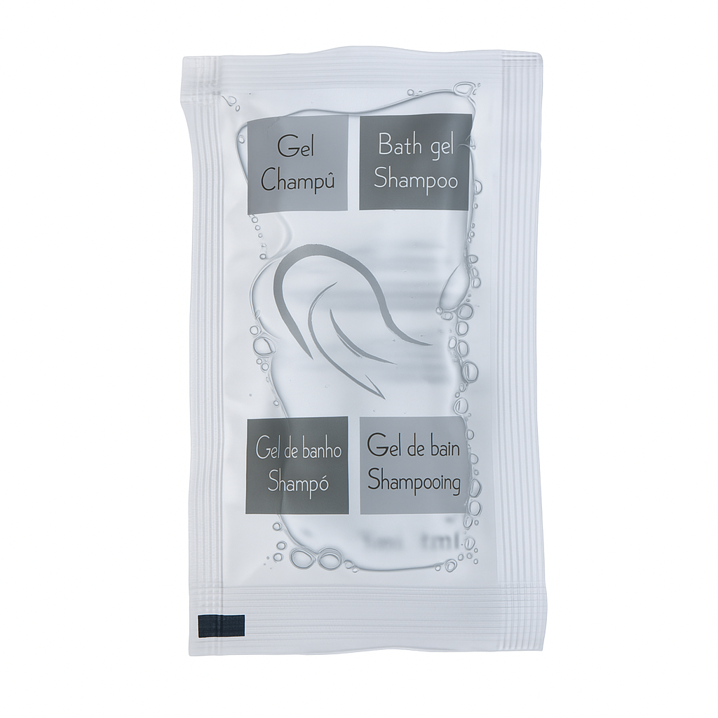 Sachet de gel et de shampoing pour l'hôtellerie 15 ml