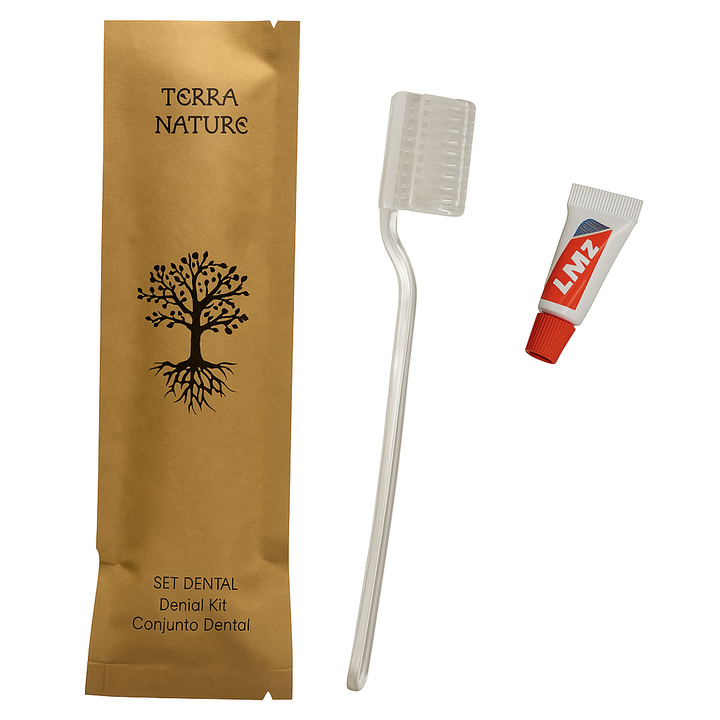 Set Dental Terra kit dentaire pour hôtel avec brosse à dents jetable et dentifrice
