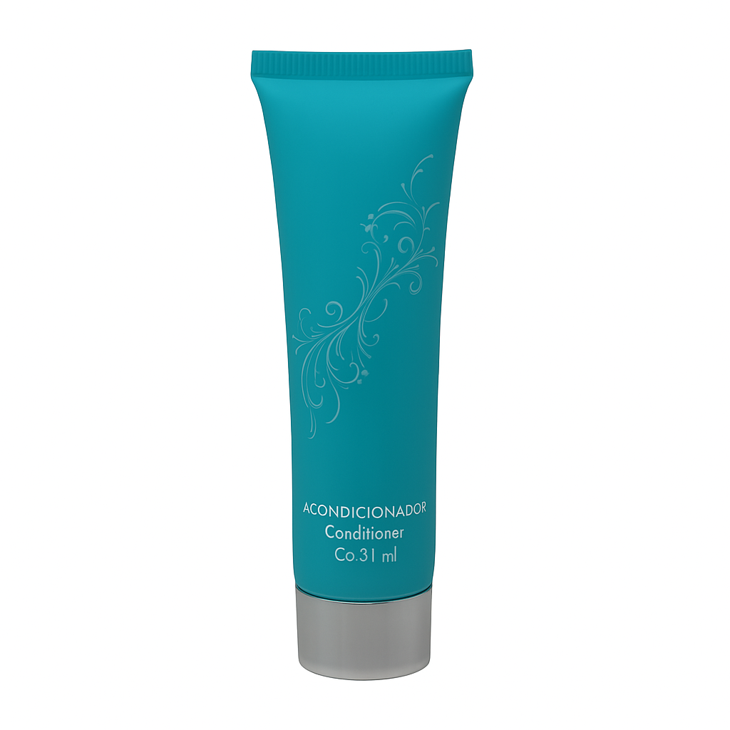 Tube d'après-shampoing pour hôtel Couleur 30 ml, idéal pour les équipements des centres de villégiature.