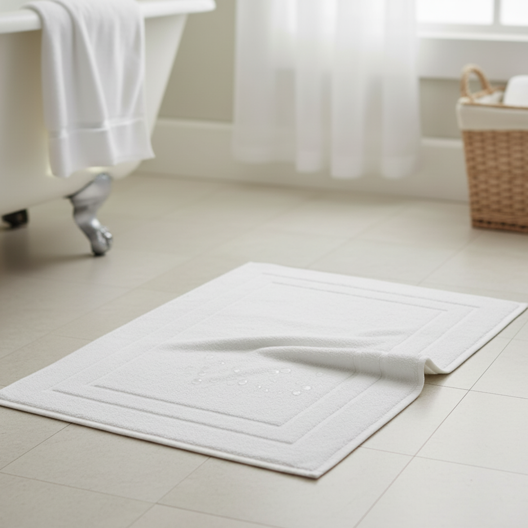 Tappeto da bagno Comfort a righe bianche per hotel
