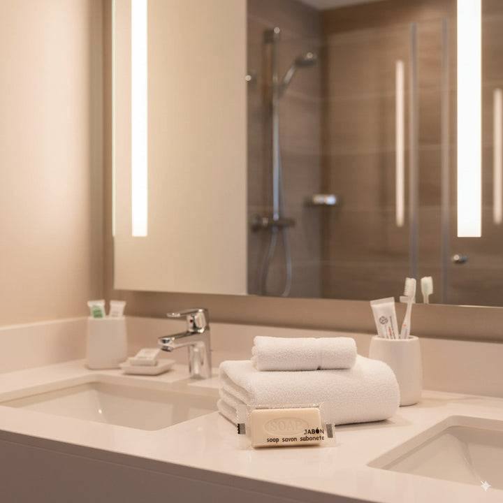 Sapone di cortesia in cellophane per alberghi e hotel