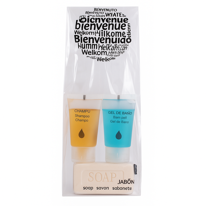 kit di benvenuto per gli ospiti dell'hotel