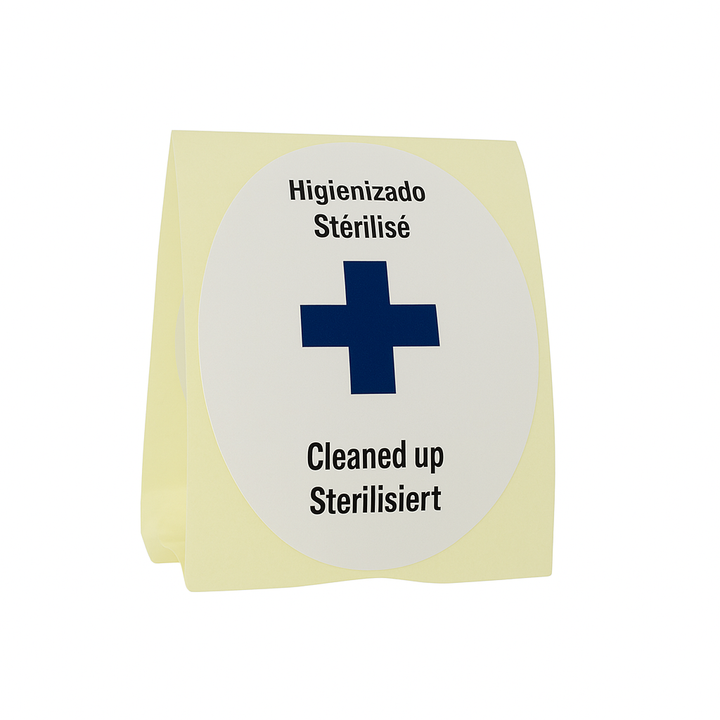 Adesivo per WC per hotel, ideale per garantire l'igiene nei bagni.