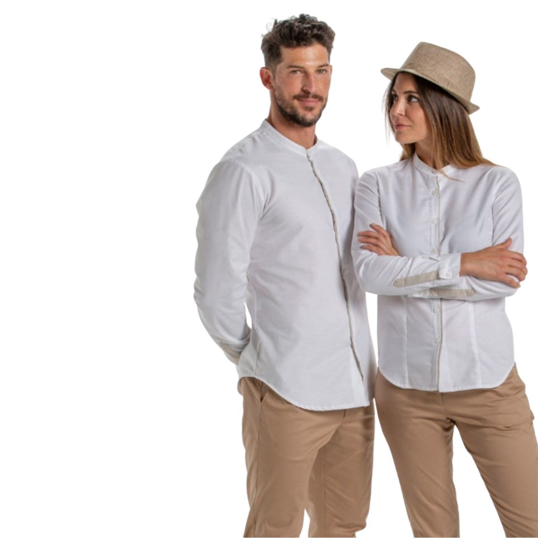 Pink Ant Camicia da donna Colletto bianco Mao - SL