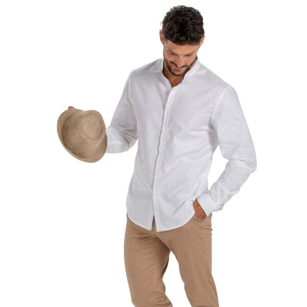 Pink Ant Camicia da uomo Colletto bianco Mao - SL