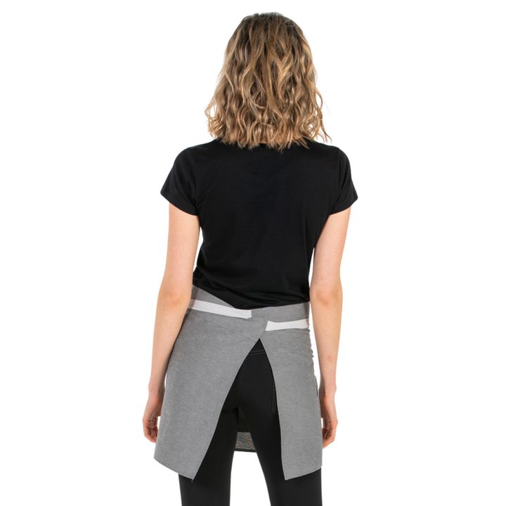 Grembiule professionale grigio con tasche per ristoranti